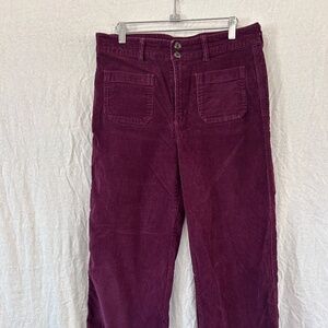 Wide Leg Burgundy Gap Corduroys